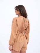 6528 TULUM ELBİSE-CAMEL resmi